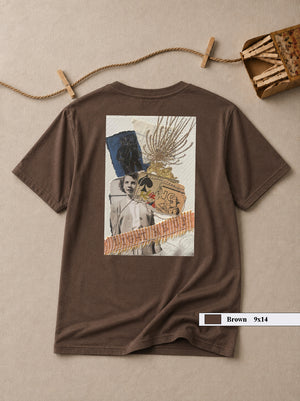 Light Me Up art collage t-shirt