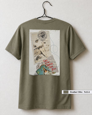 Hat Over Heels For You collage art t-shirt