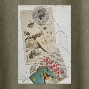 Hat Over Heels For You collage art t-shirt