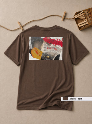 Peel Me collage art t-shirt