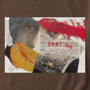 Peel Me collage art t-shirt