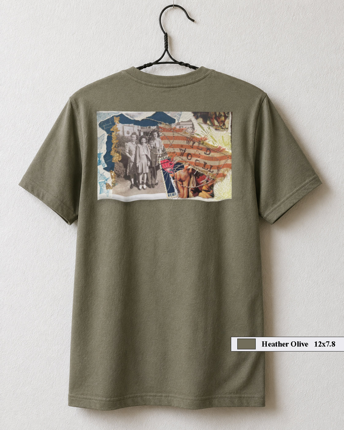 Wild & Wooly collage art t-shirt