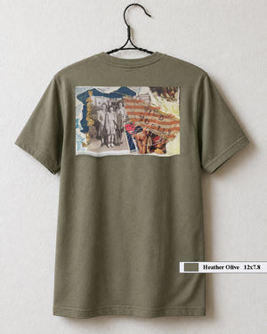 Wild & Wooly collage art t-shirt