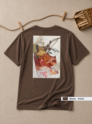 Light me up collage art t-shirt