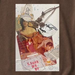 Light me up collage art t-shirt