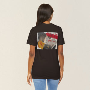 Peel Me collage art t-shirt