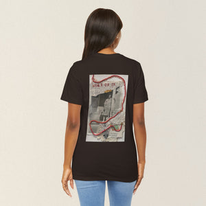 Come On In art collage t-shirt