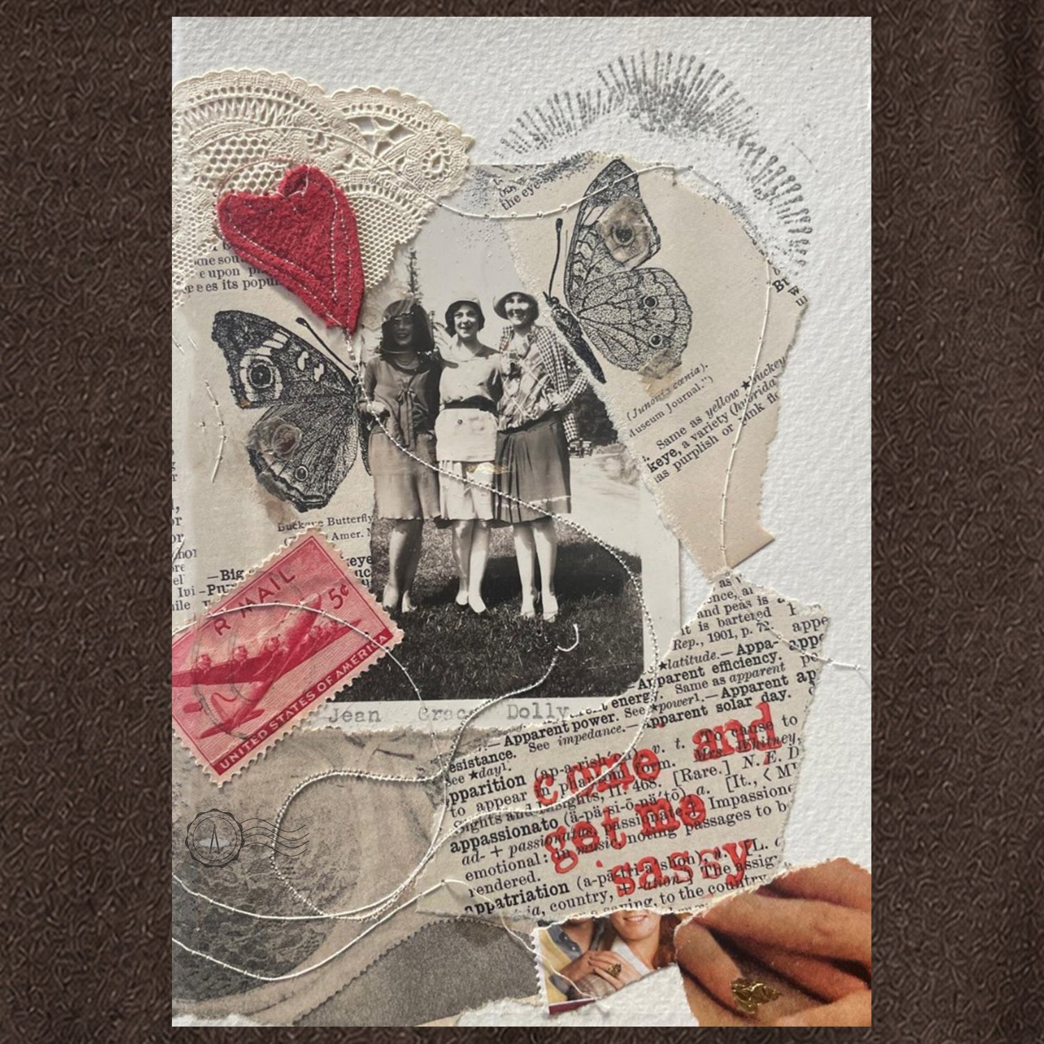 Come and Get Me Sassy collage art t-shirt
