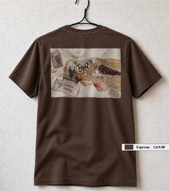 Lightness of Being collage art t-shirt