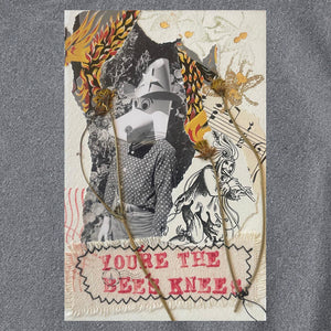 Bee's Knees collage art t-shirt