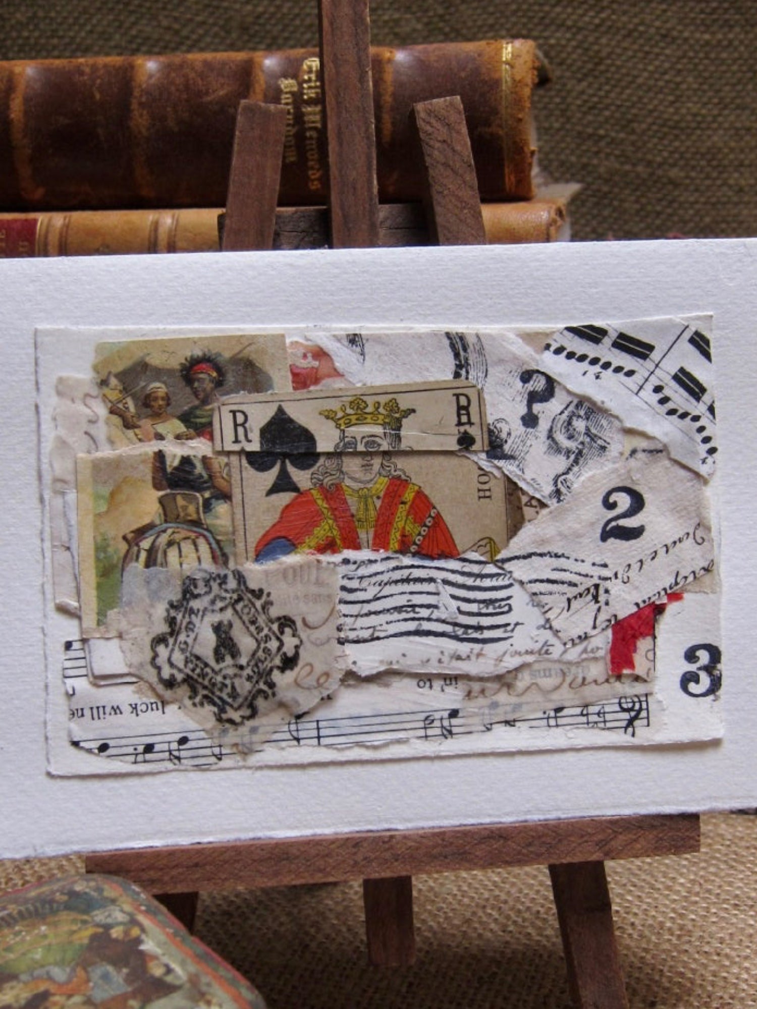 One-of-a-Kind Collage Art Card