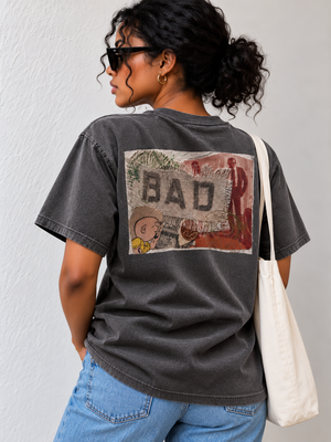 BAD collage art t-shirt