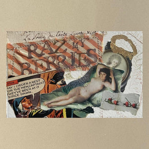 Close up of collage art titled 'Razz My Berries'