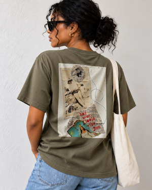Hat Over Heels For You collage art t-shirt