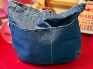 Marilyn Monroe denim tote handmade back