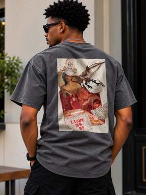 Light me up collage art t-shirt