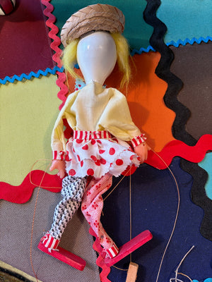 Mexican clown marionetter back