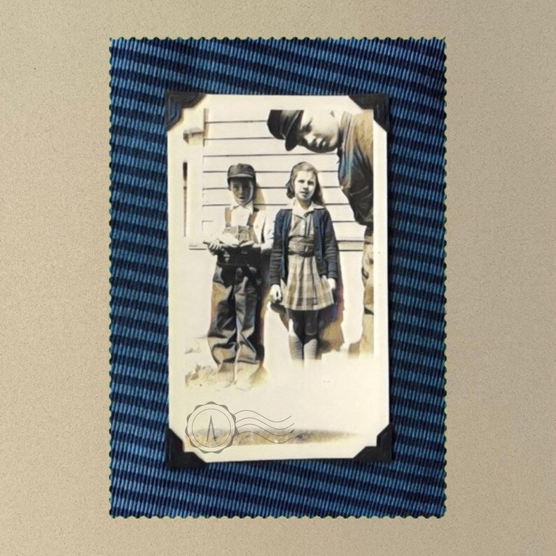 t-shirt with vintage 1930's photo of kids posing for a photo op