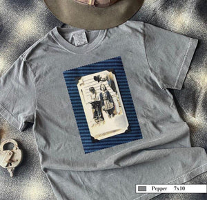 t-shirt with vintage 1930's photo of kids posing for a photo op