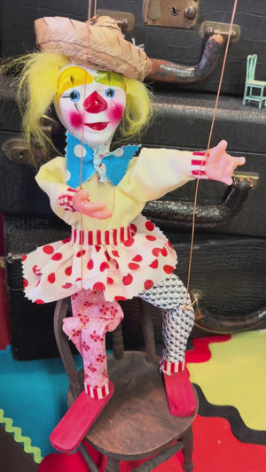 Mexican clown marionette dancing