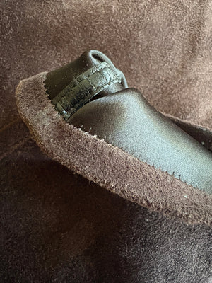 Jenny's brown suede boots