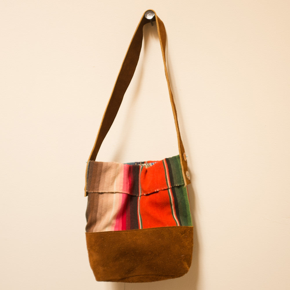 Handmade Mexican blanket bag