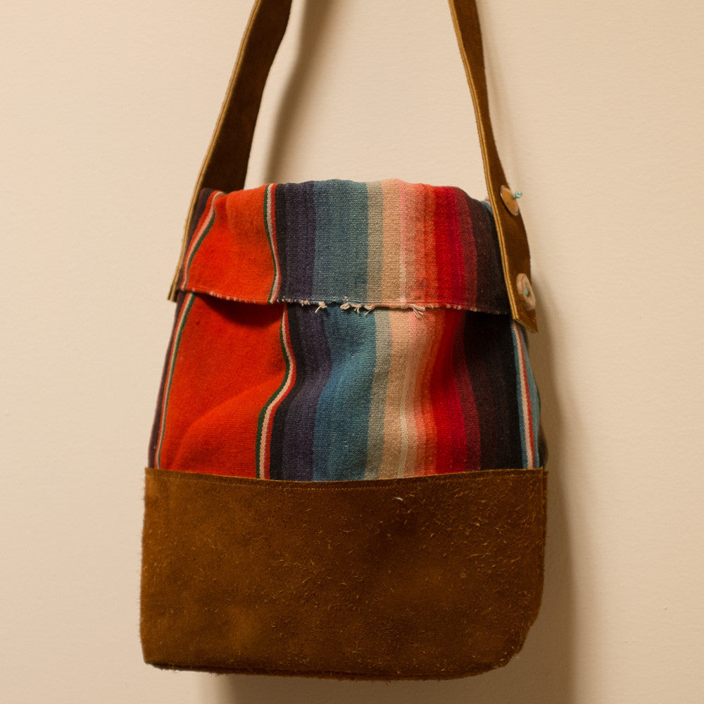 Handmade Mexican blanket bag