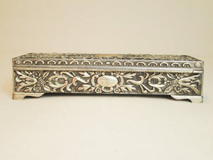 Antique silver plated stash box