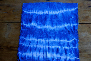 Hand-dyed indigo tie-dyed napkins