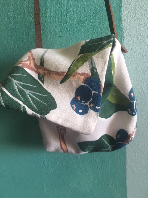 Handmade vintage curtain handbag 