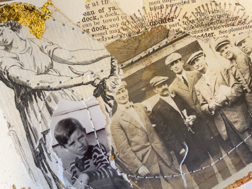 Junior Buck's collage card