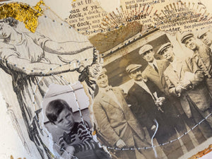 one of a kind collage card with vintage photo detail