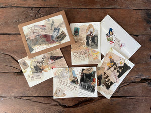 Quirky printed cards with lockdown themes and designs