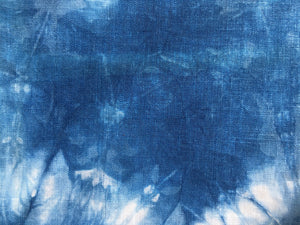 Hand-dyed indigo tie-dyed napkins