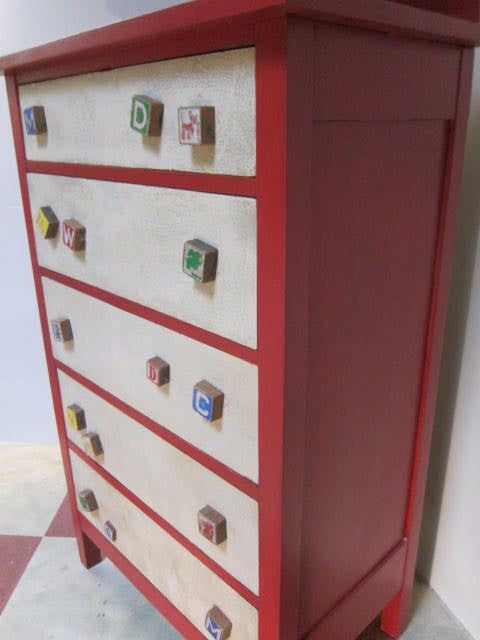 fitted lace wedding dress Legare Furniture Kids Room Red and Black Dresser with Drawers, 36