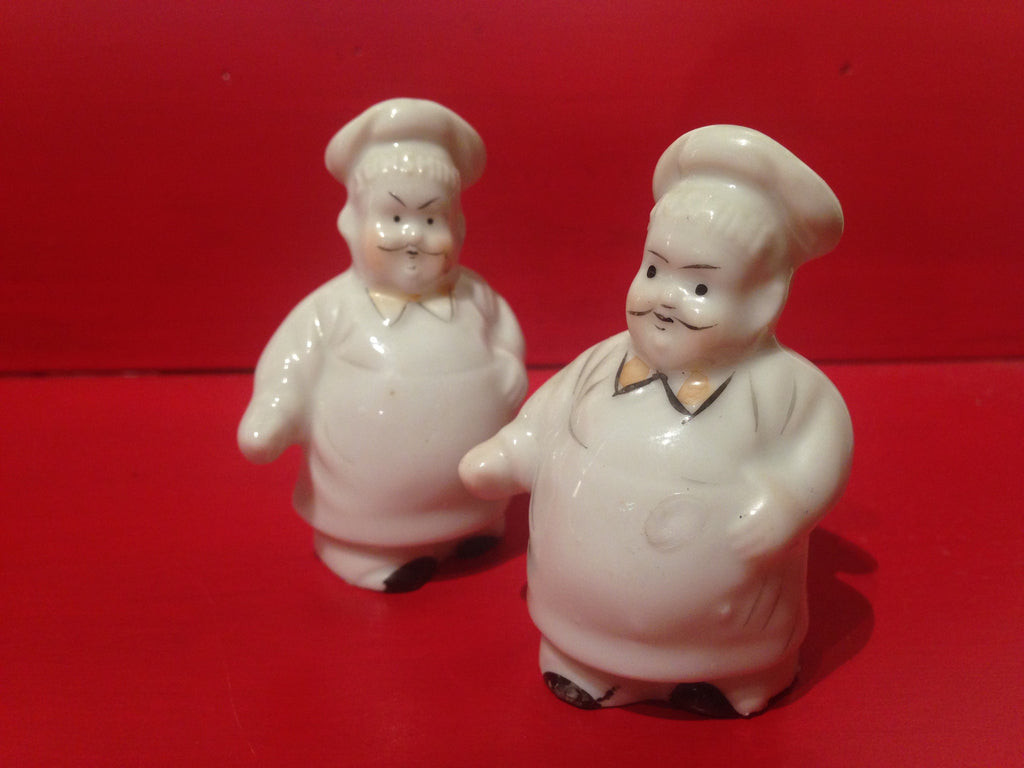 Antique Chef Salt and Pepper Shakers 