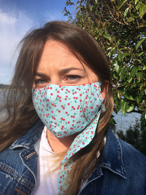 Handmade custom tie-on mask