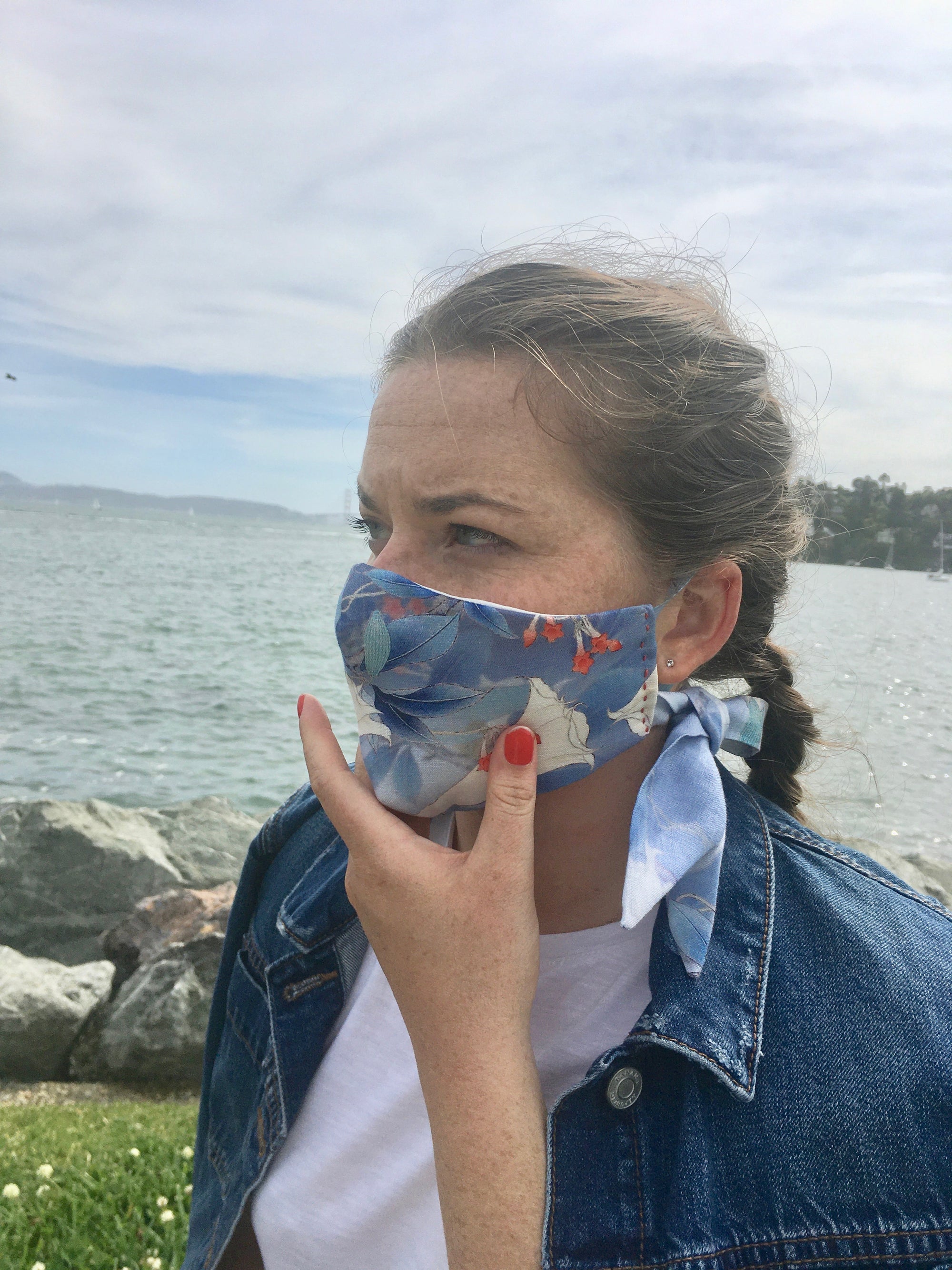 Handmade custom tie-on mask