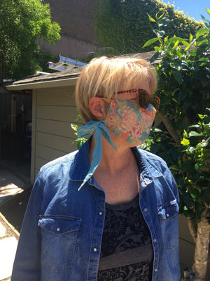 Handmade custom tie-on mask