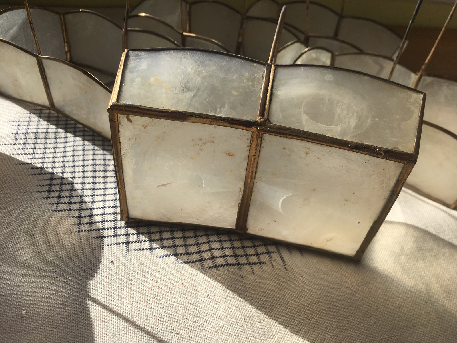 Unique capiz shell baskets for table decor and decorative accents