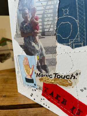 Mama's art crafted collage card