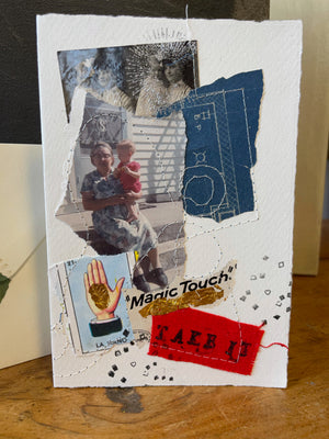 Mama's art crafted collage card
