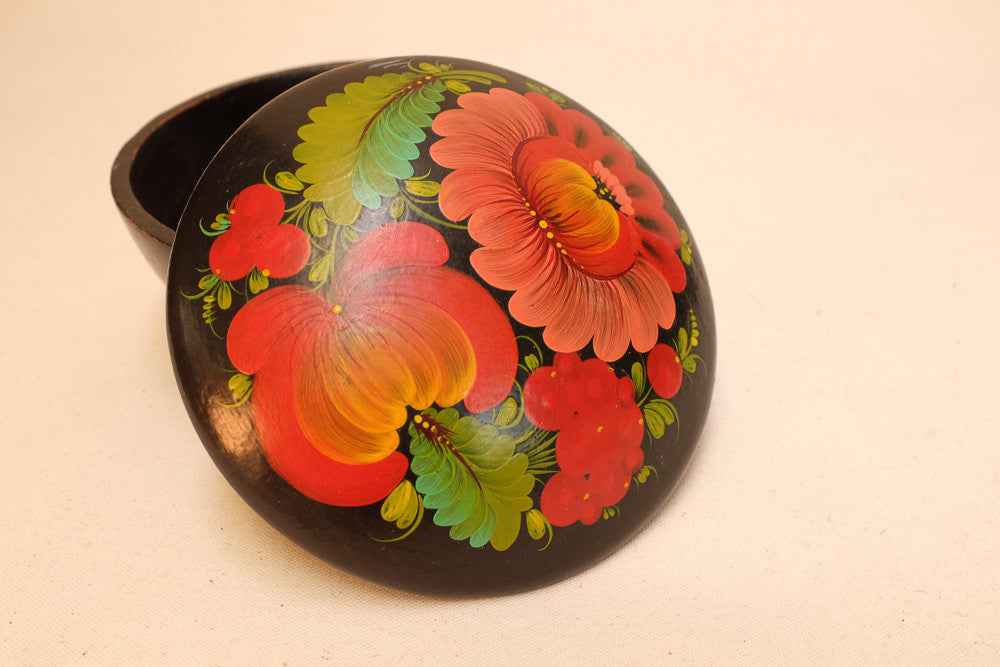 Hand-painted floral box from Mexico 