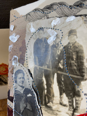 one of a kind collage card detail front