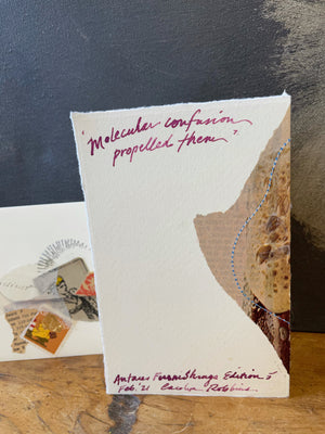 one of a kind collage card and envelope back