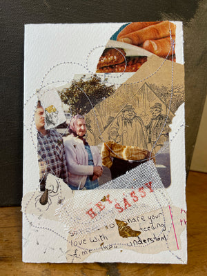 Original collage one of a kind card front