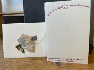 Original one of a kind collage card back and envelope
