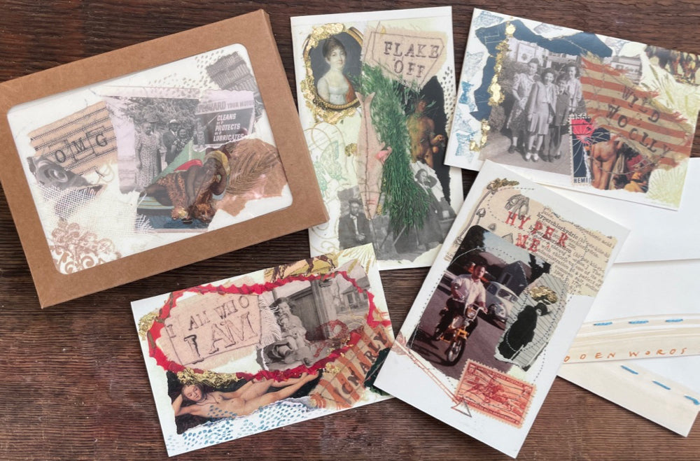 Printed pack of cards  edgy artistic  and sassy phrases.