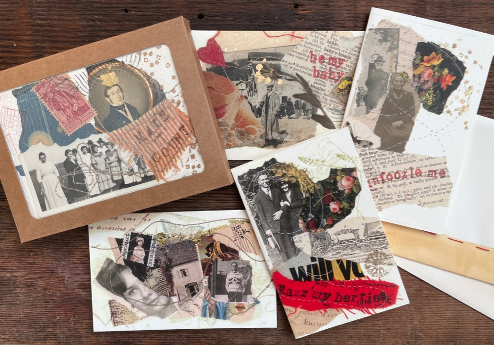 Gentleman's pack of printed cards with romantic themes