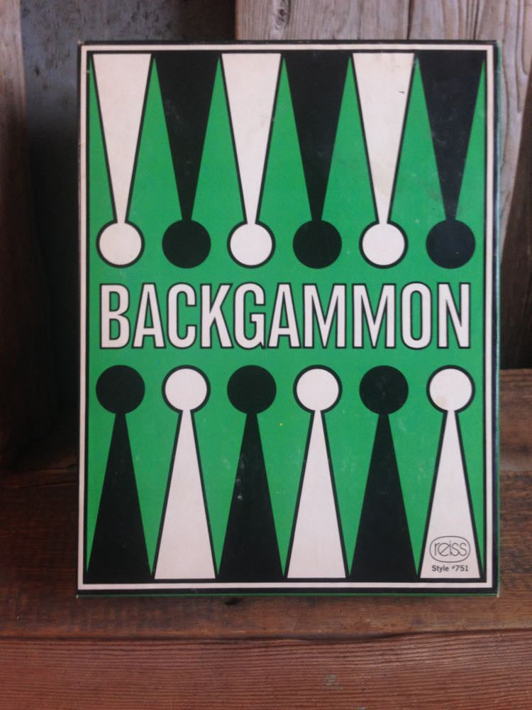 Vintage backgammon game